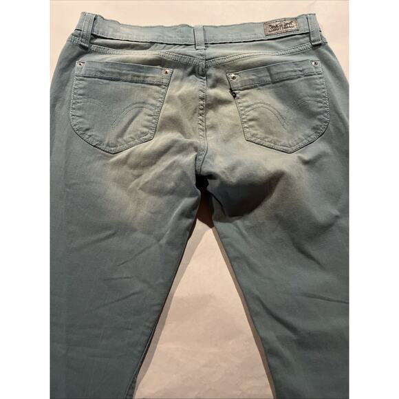 Levi's 524 Too Superlow Straight Jeans Women's Size 30X32 Light Wash Aquamarine - Picture 14 of 15